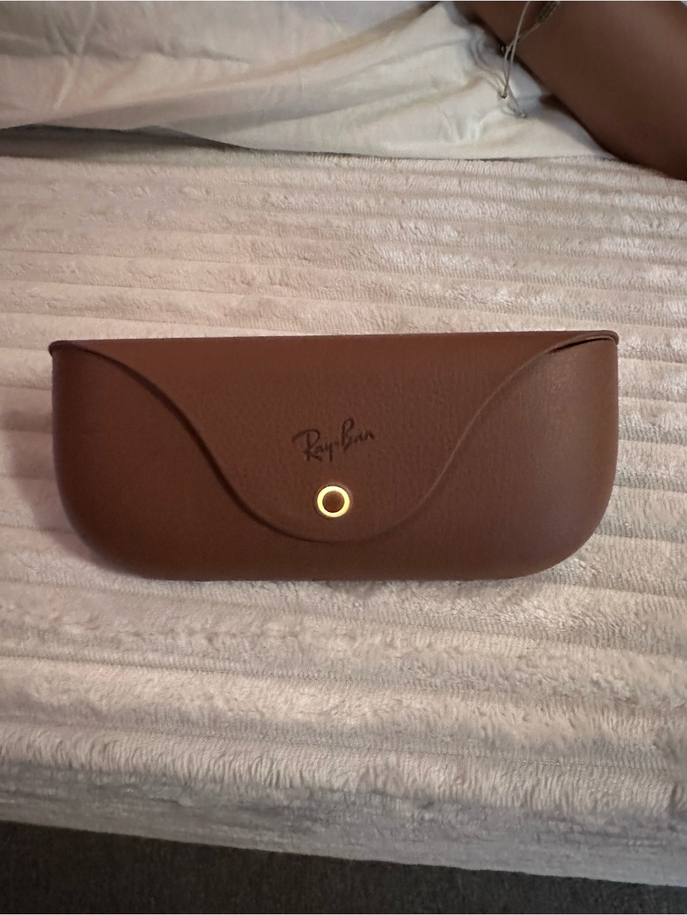 Ray-Ban Brown/Tan Suede-Lined Glasses Case